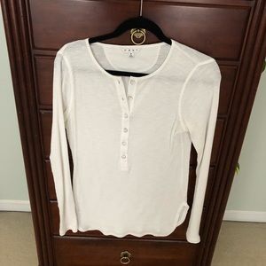 CAbi white ribbed tee